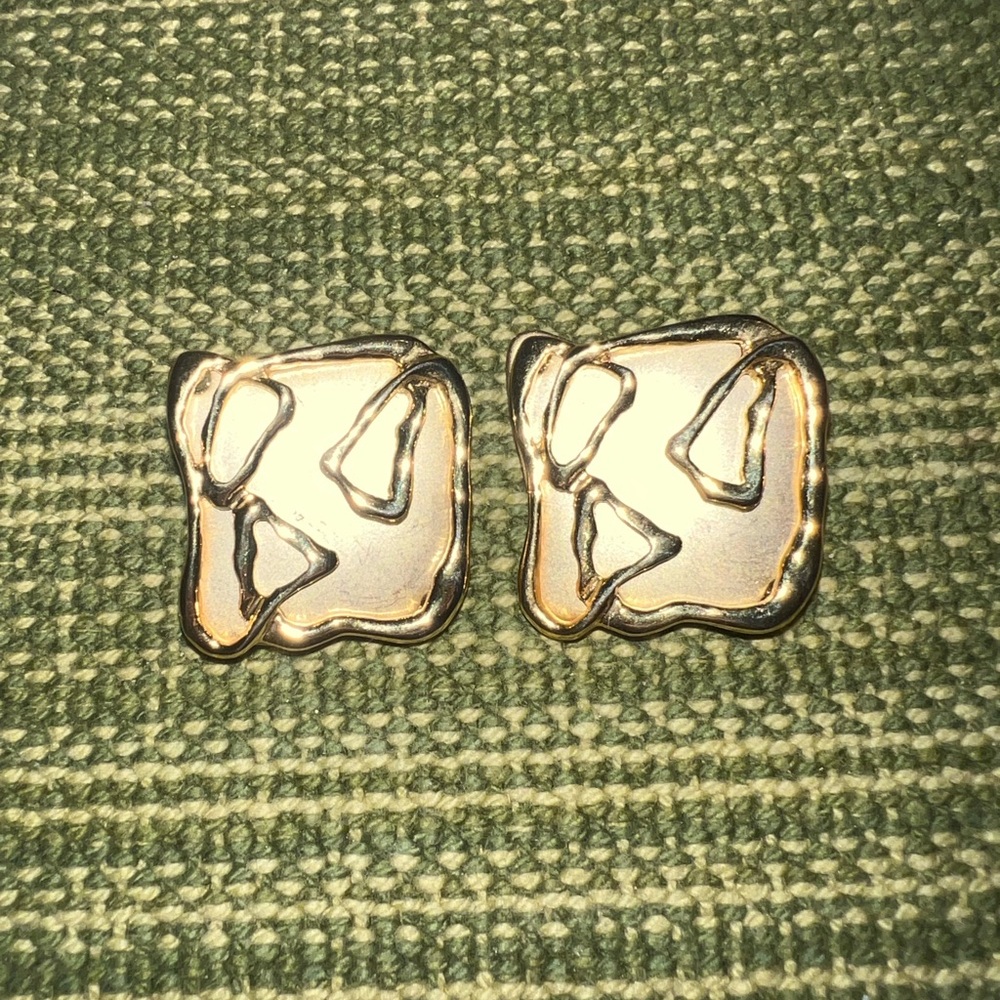 Gold Abstract Earrings